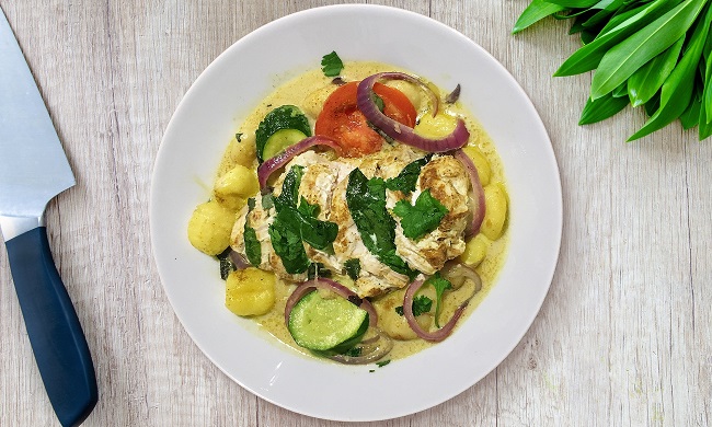 Curried Chicken and Gnocchi Recipe by Theo Michaels for David Lloyd Clubs Theocook