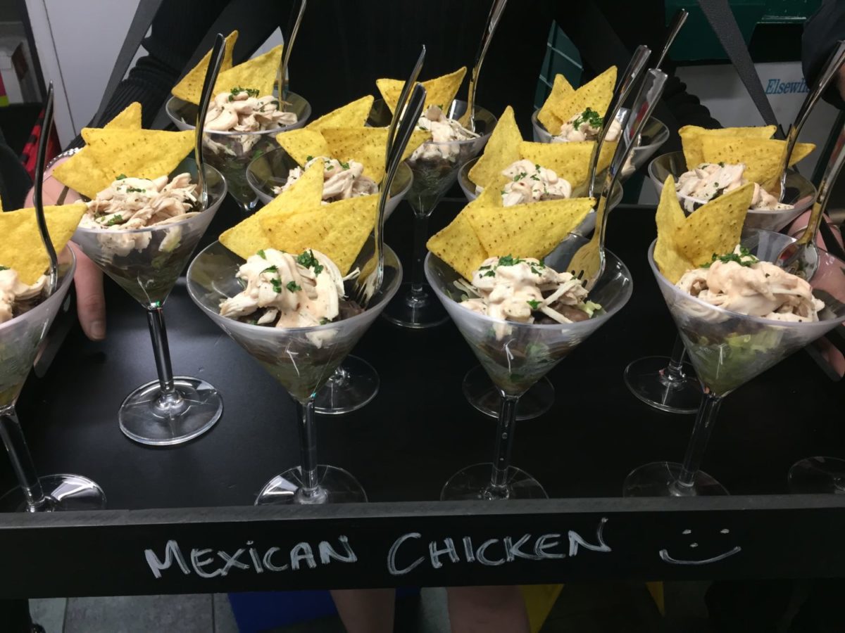 Martini Glass Food - Shredded Mexican Chicken