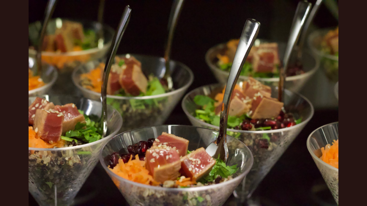 Martini Glass Food - Tuna Poke Hawaiian