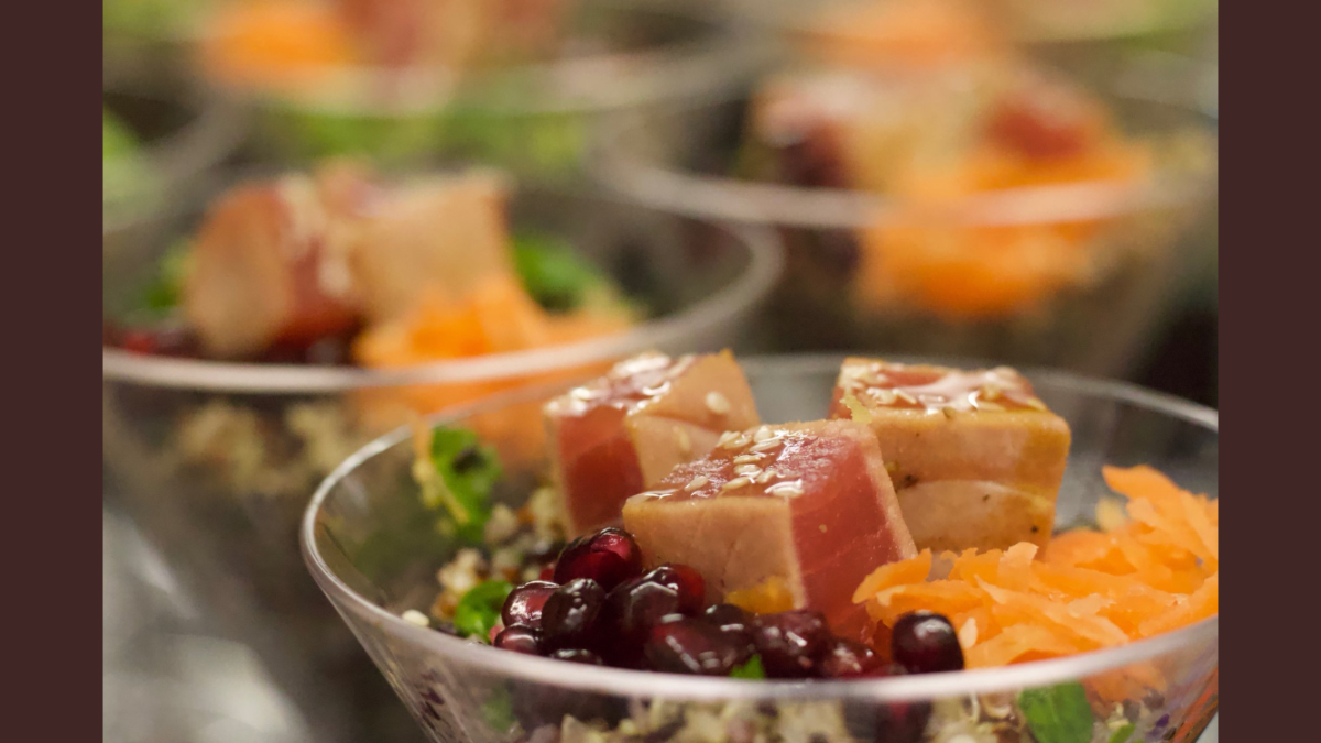 Martini Glass Food - Tuna Poke Hawaiian