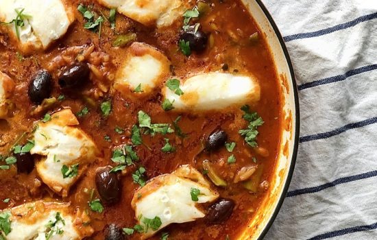 Orzo Recipes | Fish Stew with Orzo and olives