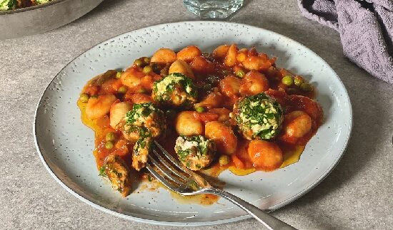 Spinach & Turkey Meatballs with Gnocchi – sponsored by Fruit Bowl