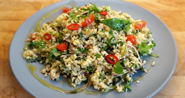 Bulgur Wheat Salad – my take on a tabbouleh recipe!