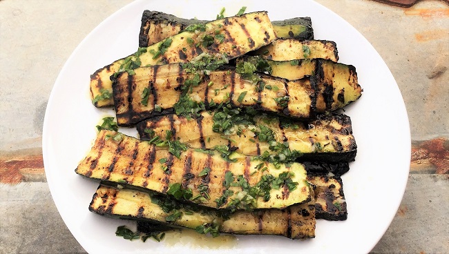 Grilled Zucchini Recipe – Grilled Courgettes with summer dressing
