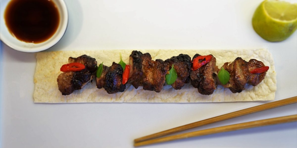 Pork Kebabs with Asian spice (BBQ Chinese Pork Souvlaki)