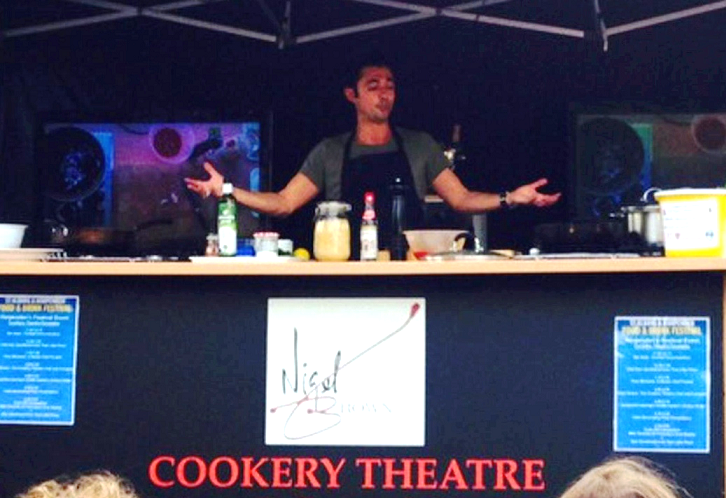 Gatecrashing my cooking demo at Harpenden Food Festival!