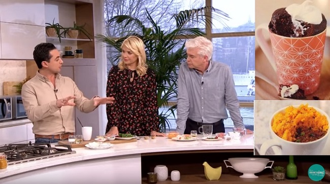 Microwave Recipes – Puffin, Chocolate Orange Cake and Jerk Shepherds Pie as seen on ITV This Morning Jan-17