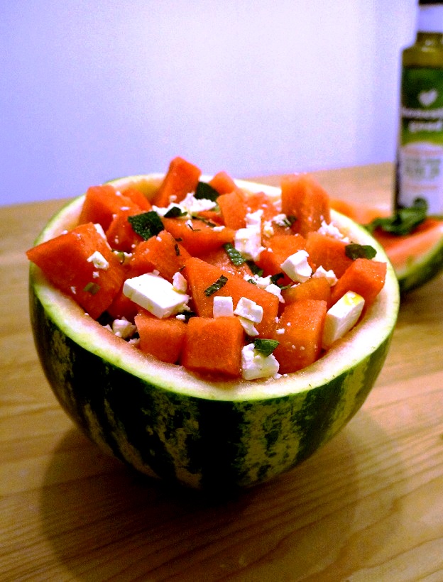 Watermelon Feta Salad Bowl – amaze your friends! | Greek Recipes